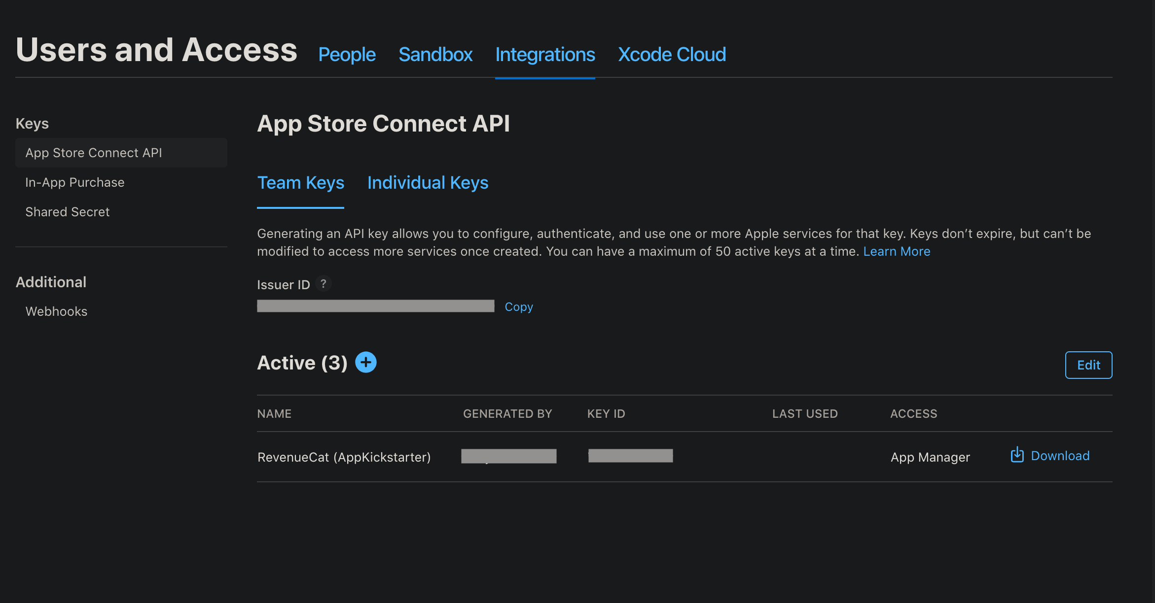 RevenueCat App Store Connect Setup